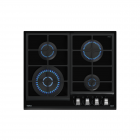 Plita pe gaz din cristal cu sistem ExactFlame Teka GZC 64320 Black