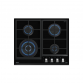 Plita pe gaz din cristal cu sistem ExactFlame Teka GZC 64320 Black