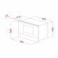 Cuptor cu microunde incorporabil Teka ML 82-VG BIS L, 22 litri, 3 functii, baza ceramica, interior inox, balamale stanga, editie limitata Van Gogh